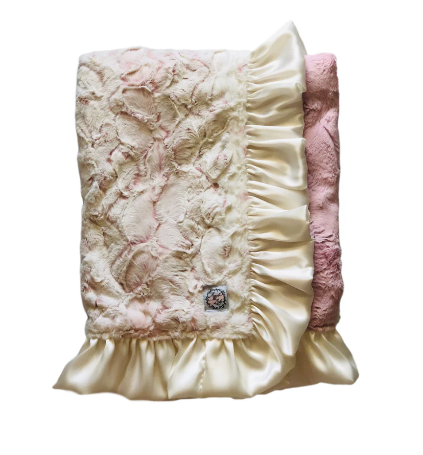Double Plush Blanket-Rosewater Owl