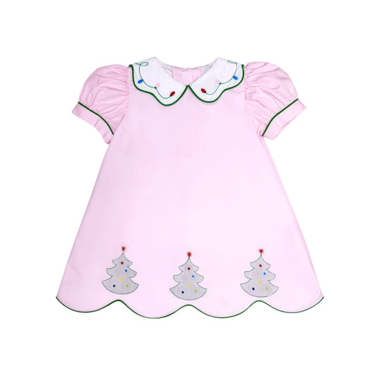 Pink Scalloped Spruce Collared Dress