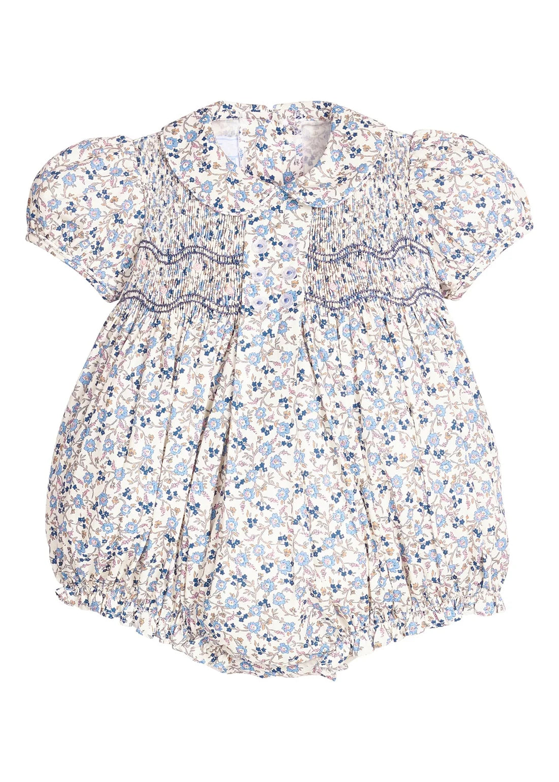 Smocked Bridget Bubble-Wisteria Floral
