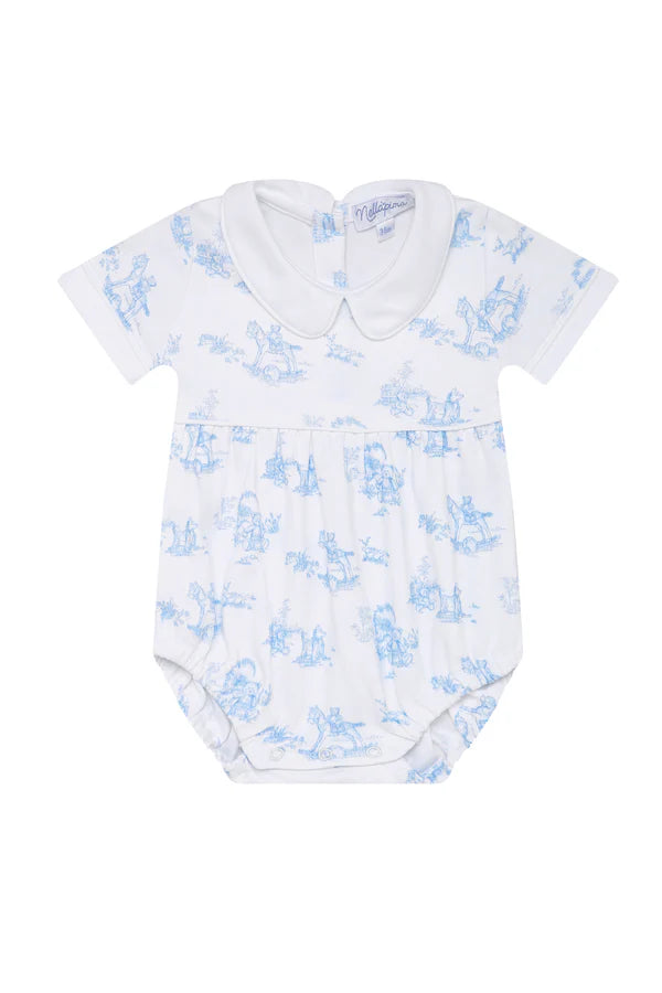 Classic Blue Toile Boy Bubble