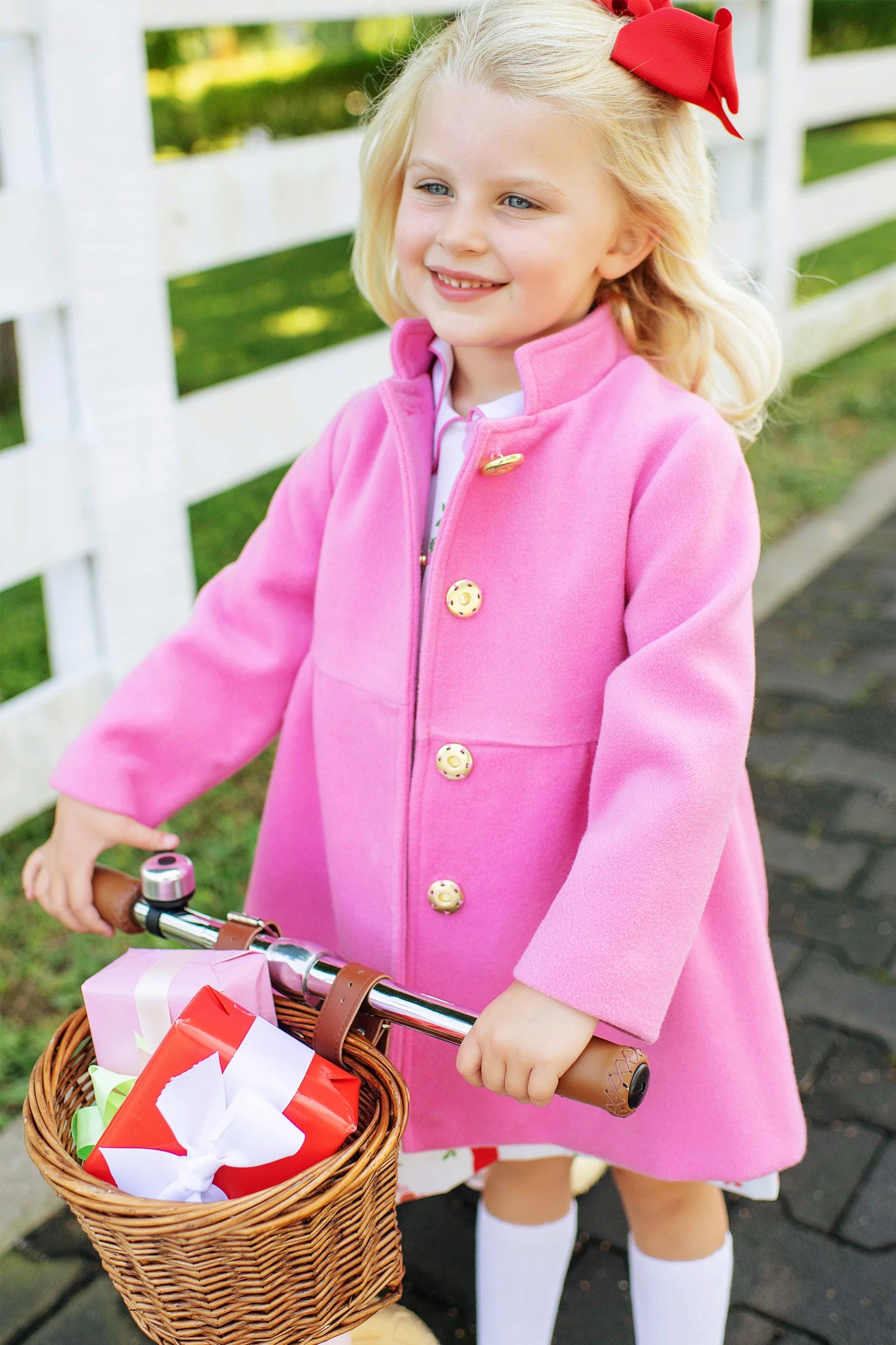 Penelope Peacoat-Hamptons Hot Pink