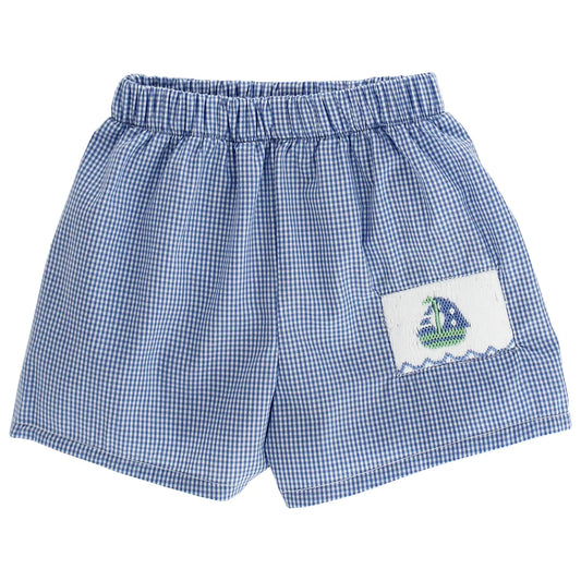 Smocked Sailboats Swim Trunk