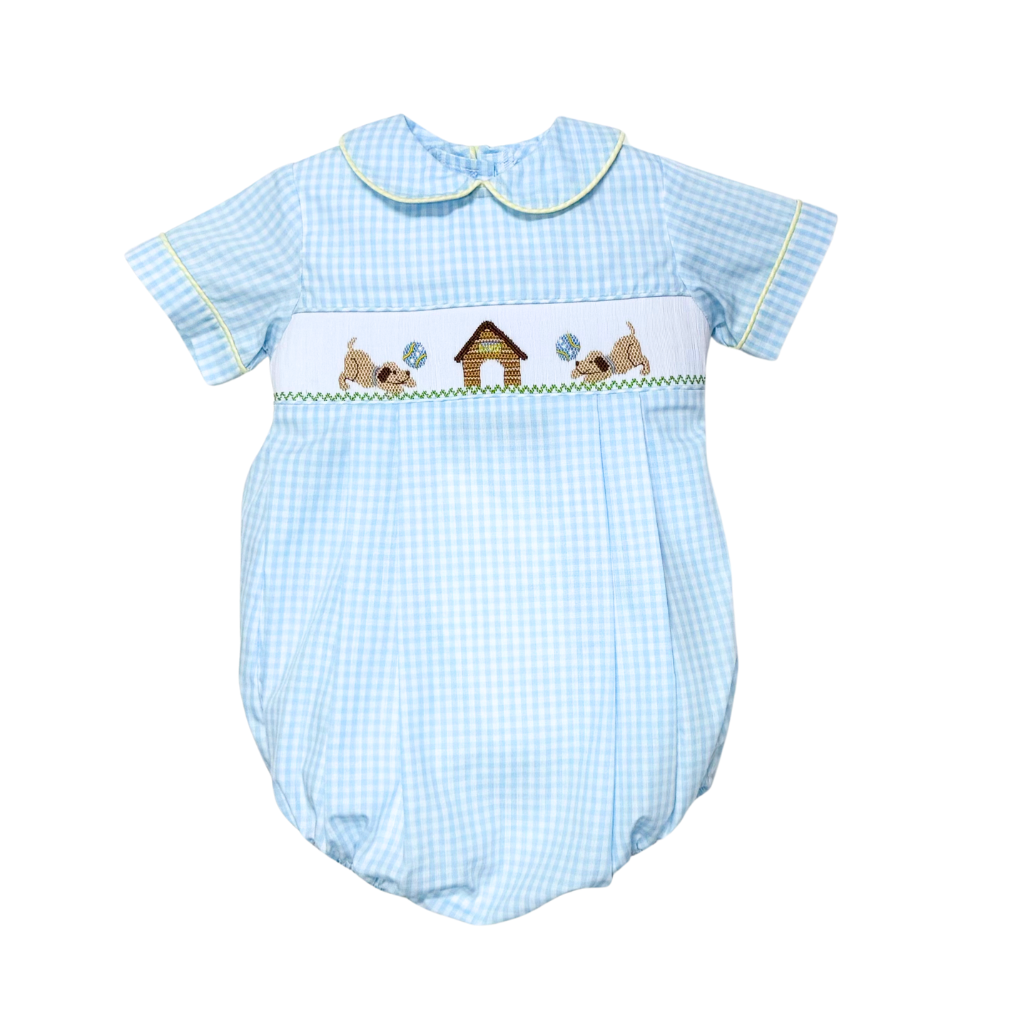 Playful Pups Brandon Smocked Bubble