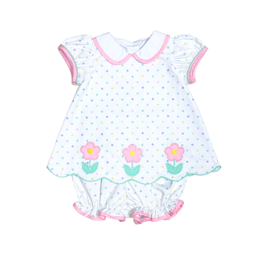 Petal & Dot Bow Back Bloomer Set