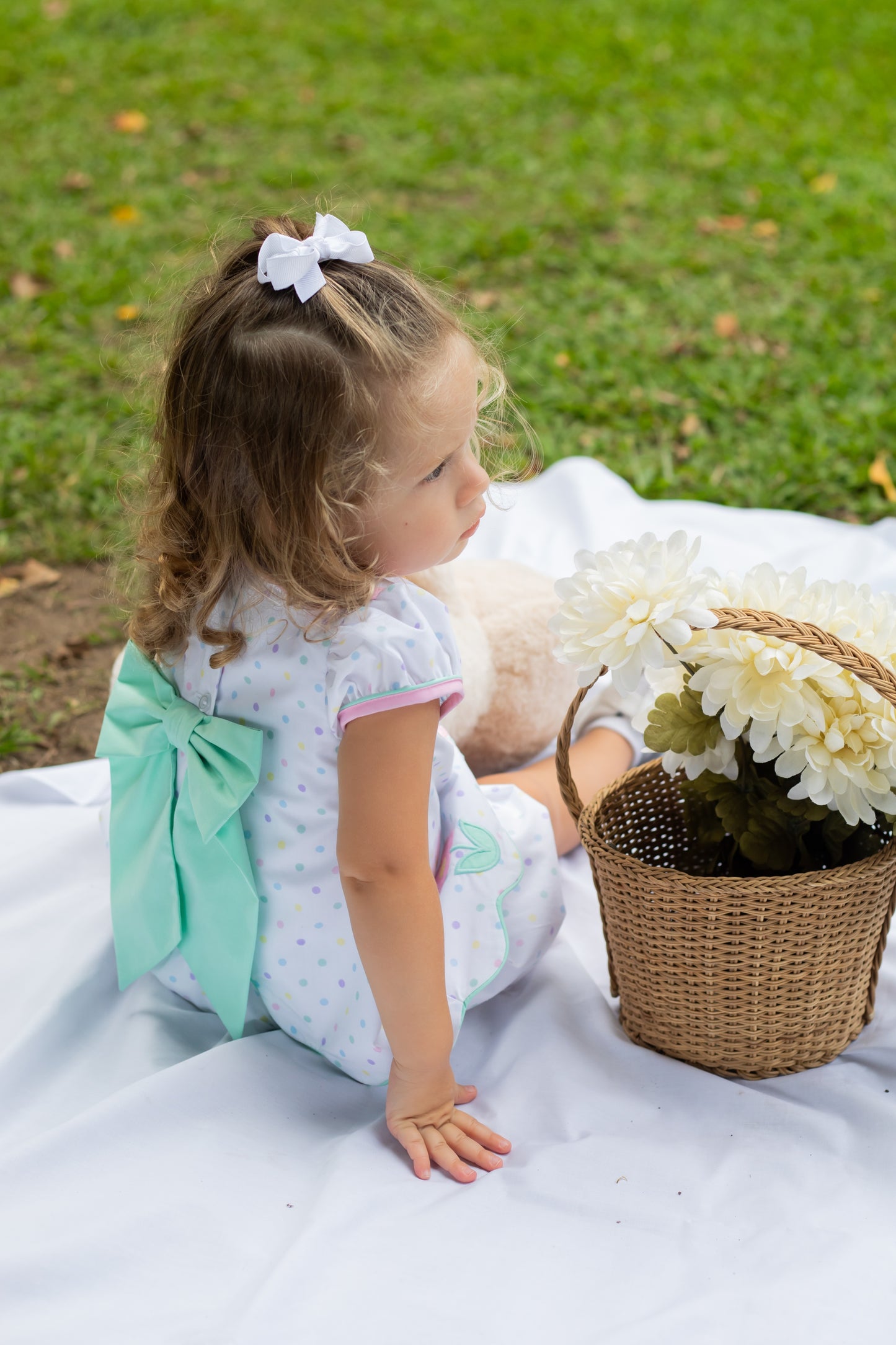 Petal & Dot Bow Back Bloomer Set
