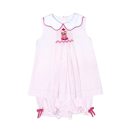 Bubblegum Bliss Seersucker Bloomer Set