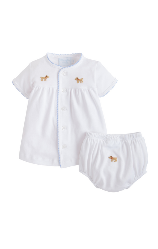 Pinpoint Layette Knit Set-Boy Lab