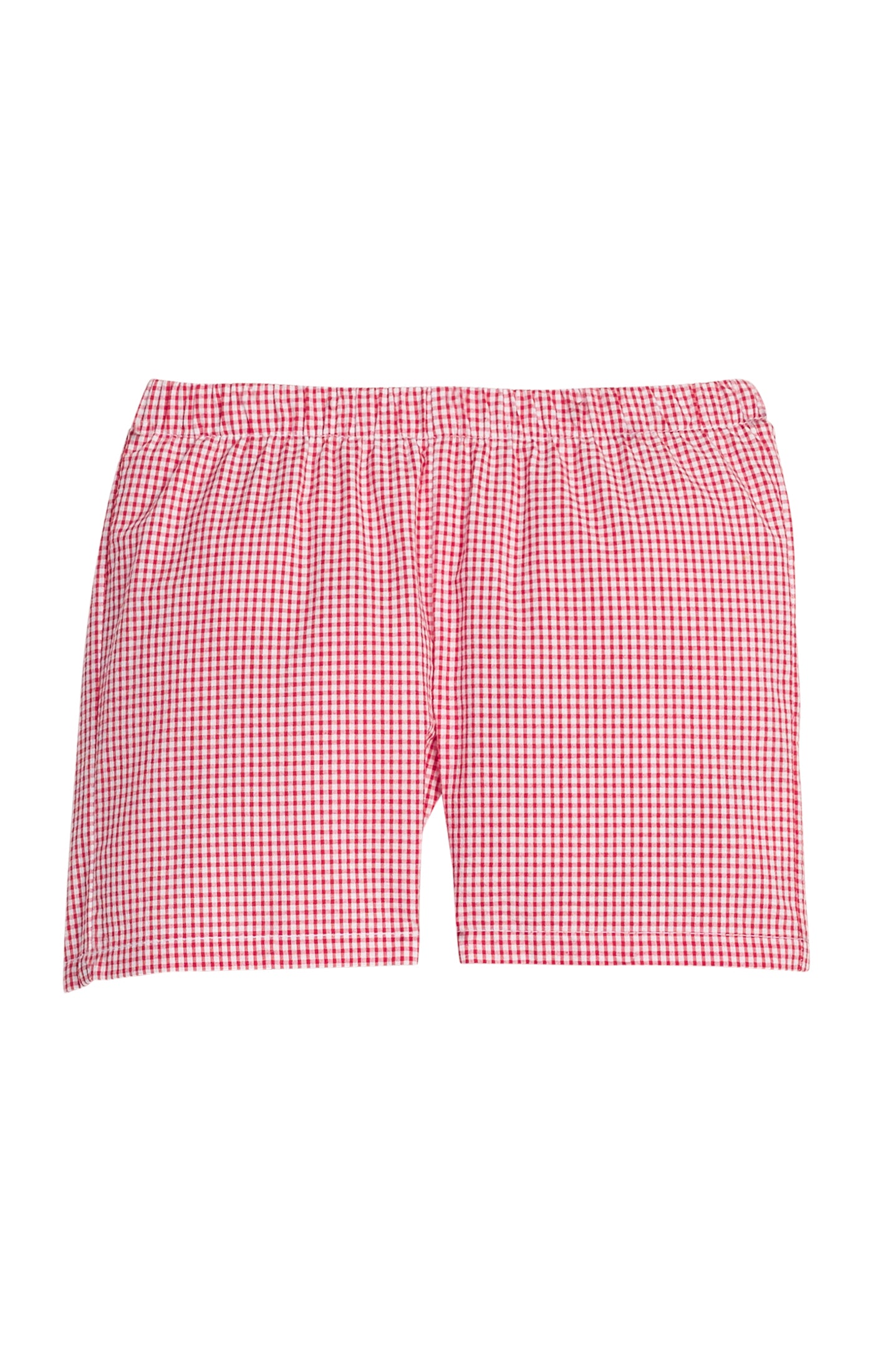 Basic Short-Red Seersucker Gingham