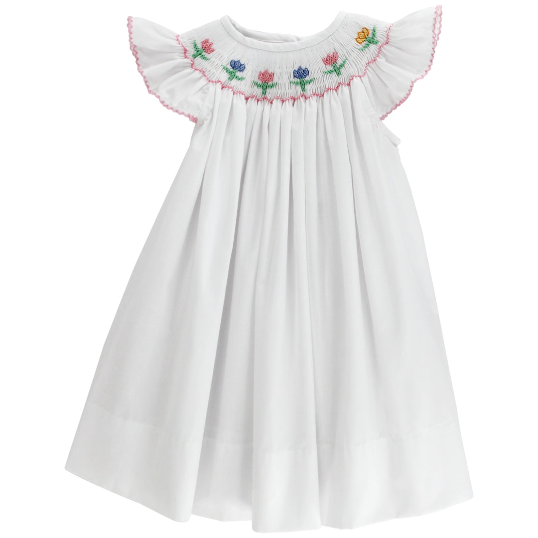 Spring Tulips Bishop Dress