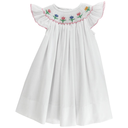 Spring Tulips Bishop Dress