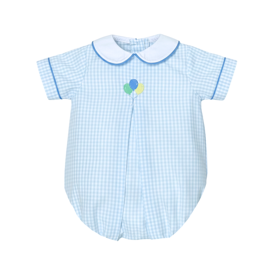 Edmund Blue Gingham Birthday Bubble