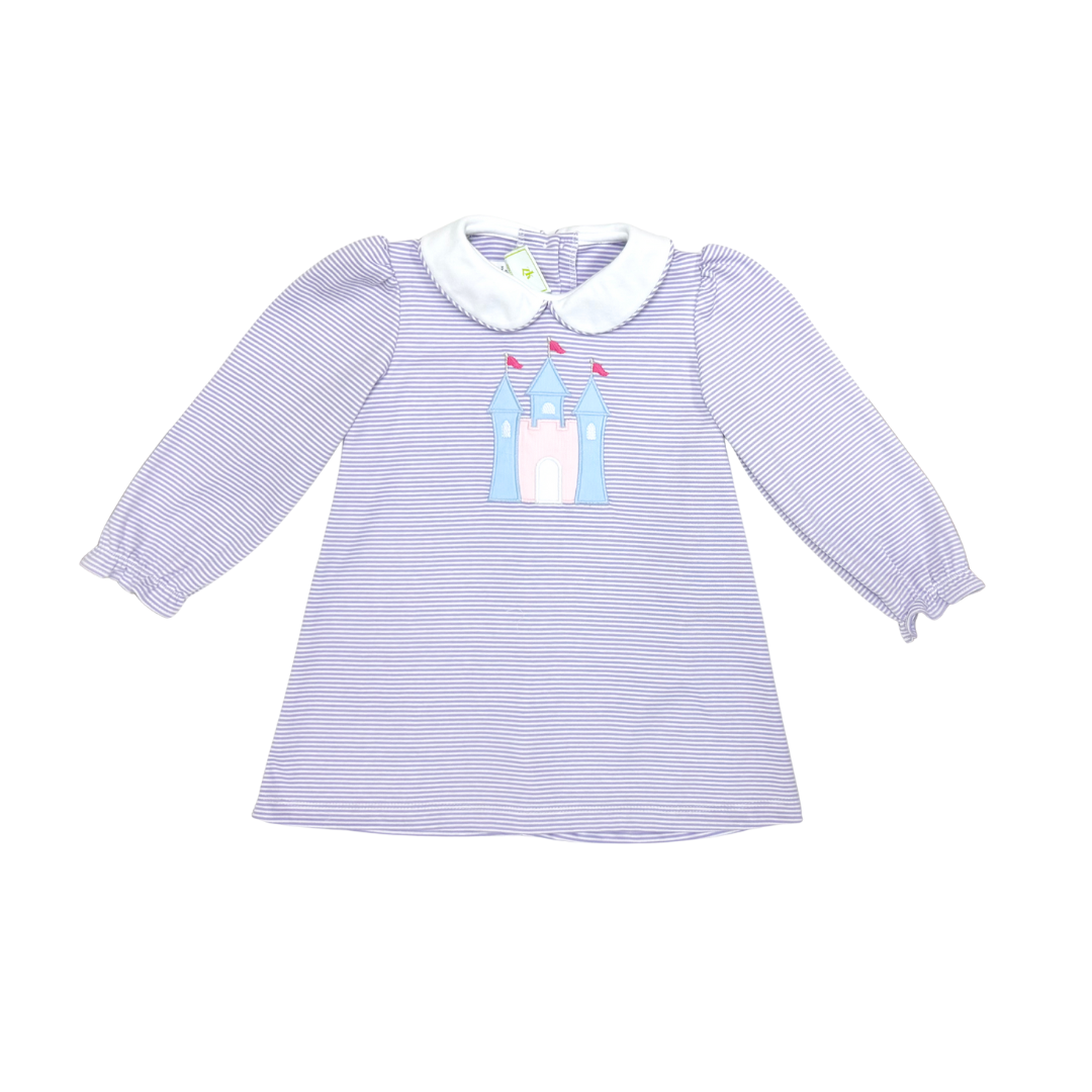 Princess Castle Louisa Dress Lavender Stripe Knit