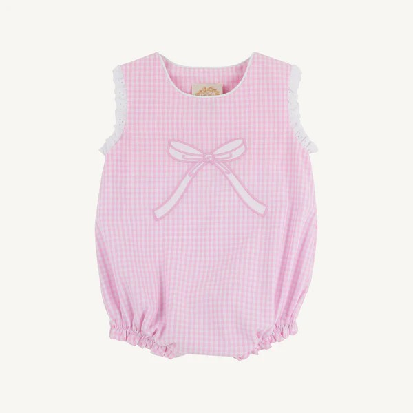 Brooksy Bubble-Pink Greenbier Gingham Bow