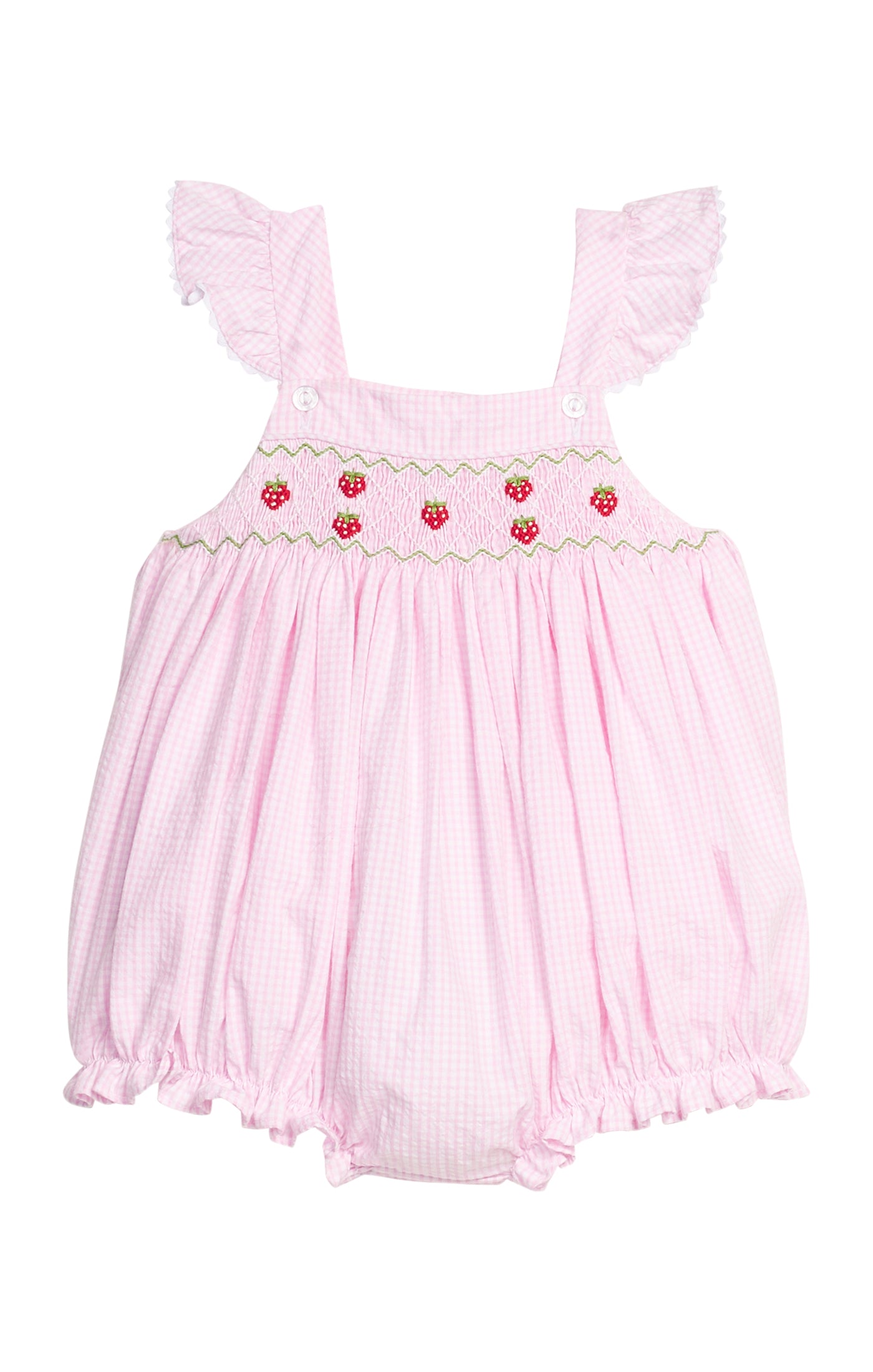Smocked Lizzy D Bubble-Strawberries