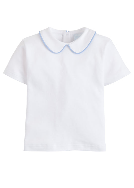 Light Blue Piped Peter Pan/Banded Short Set