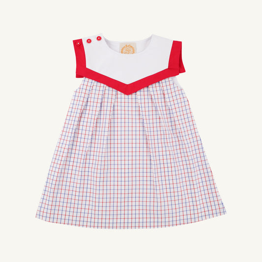 Sarah Sailboat Dress-Woven Lake Powell Plaid