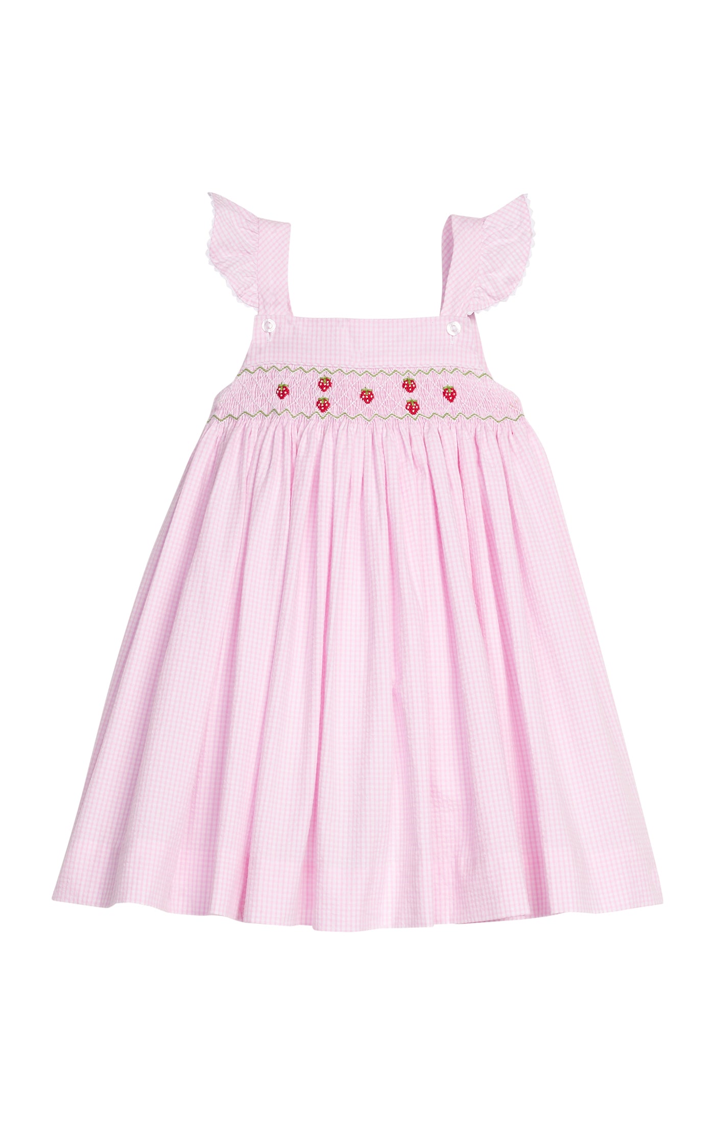 Smocked Lizzy D Dress-Strawberries