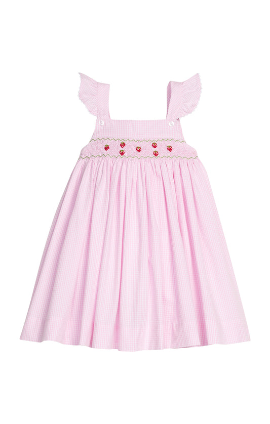 Smocked Lizzy D Dress-Strawberries