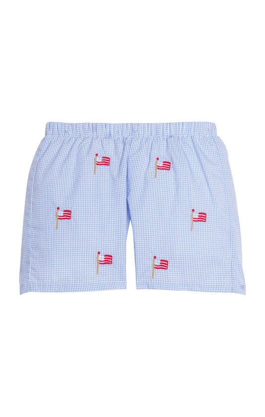 Embroidered Basic Short-Flags