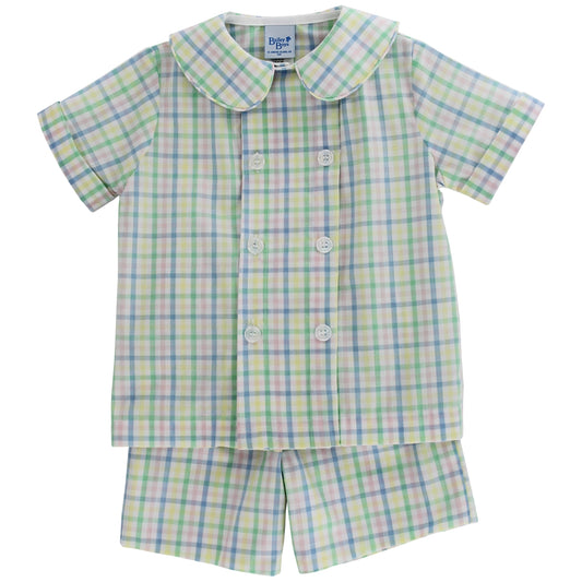 Easter Morning Plaid Dressy Short Set