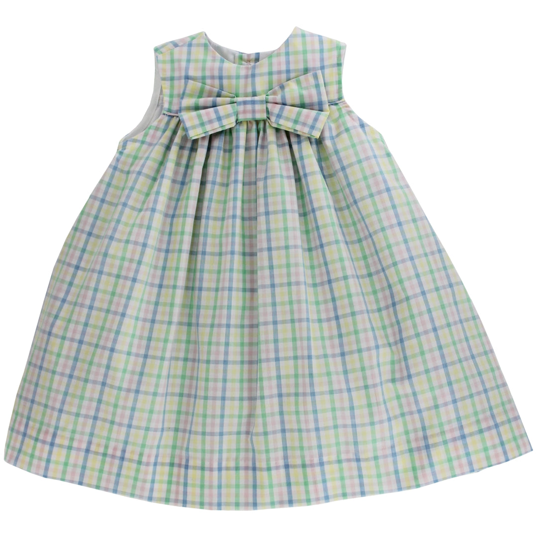 Easter Morning Plaid Bow Float Dress