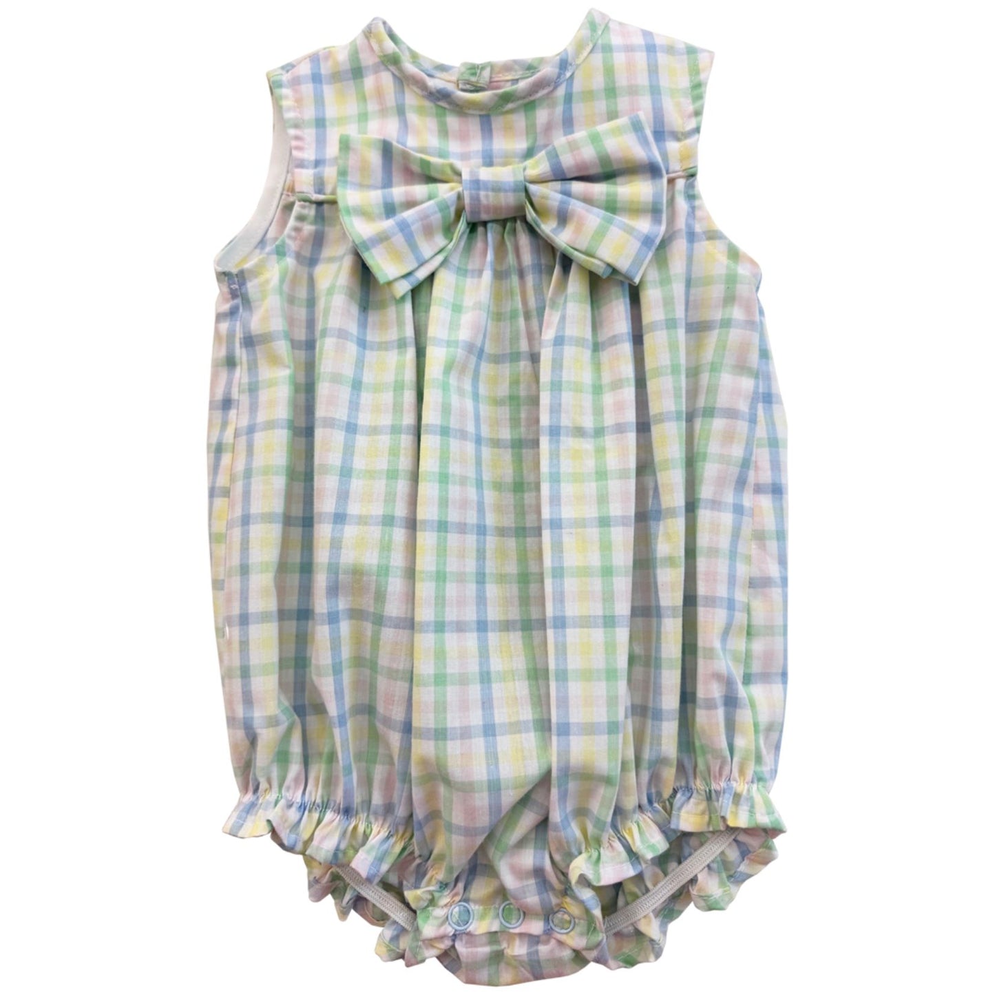 Easter Morning Plaid Bow Bubble