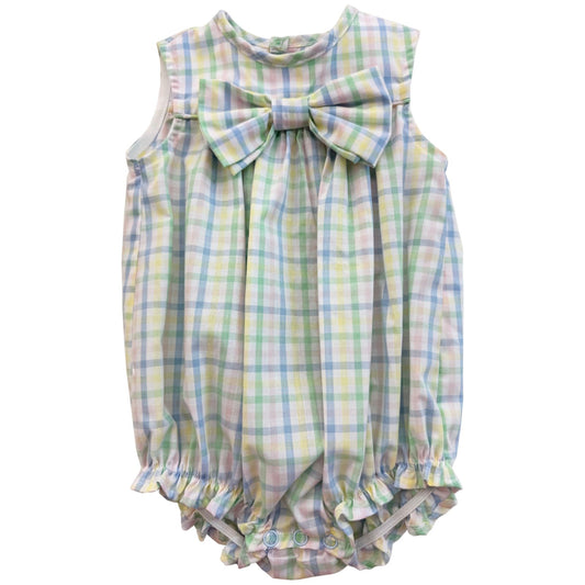Easter Morning Plaid Bow Bubble
