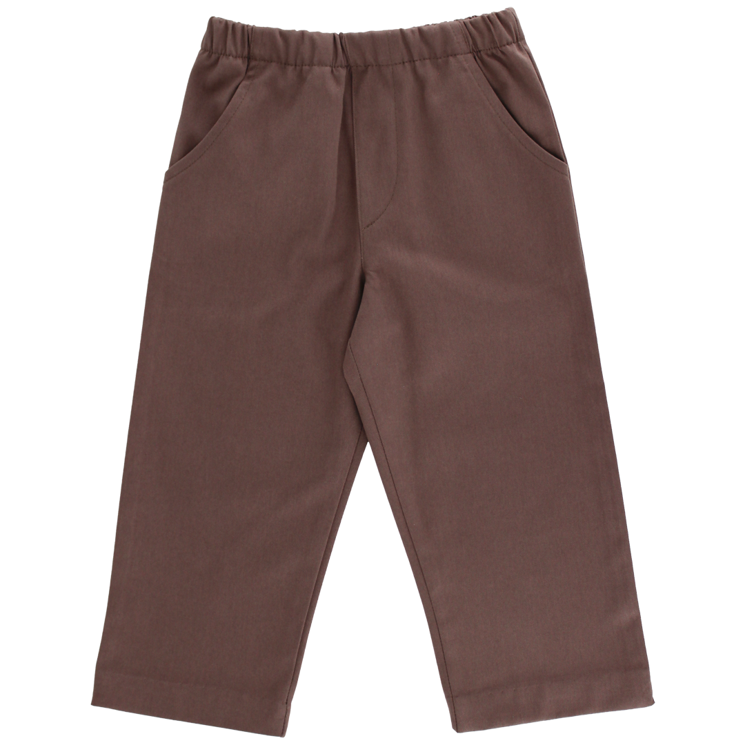 Charlie Pull On Pants-Putty Brown Twill