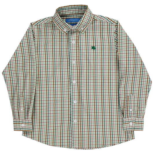 Performance Button Down Dress Shirt-Acorn Plaid
