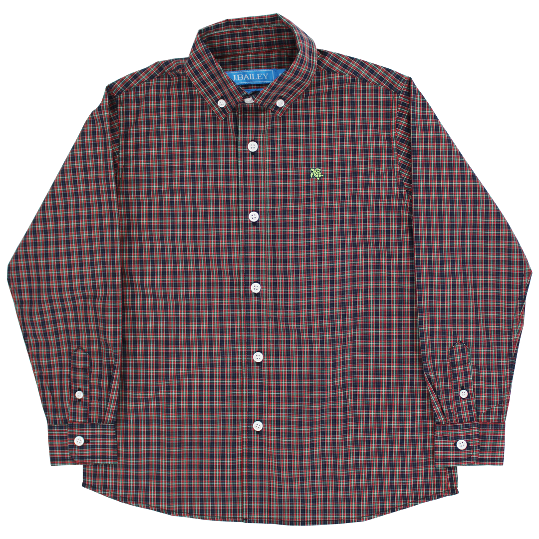 Roscoe Button Down Dress Shirt-Durham Plaid