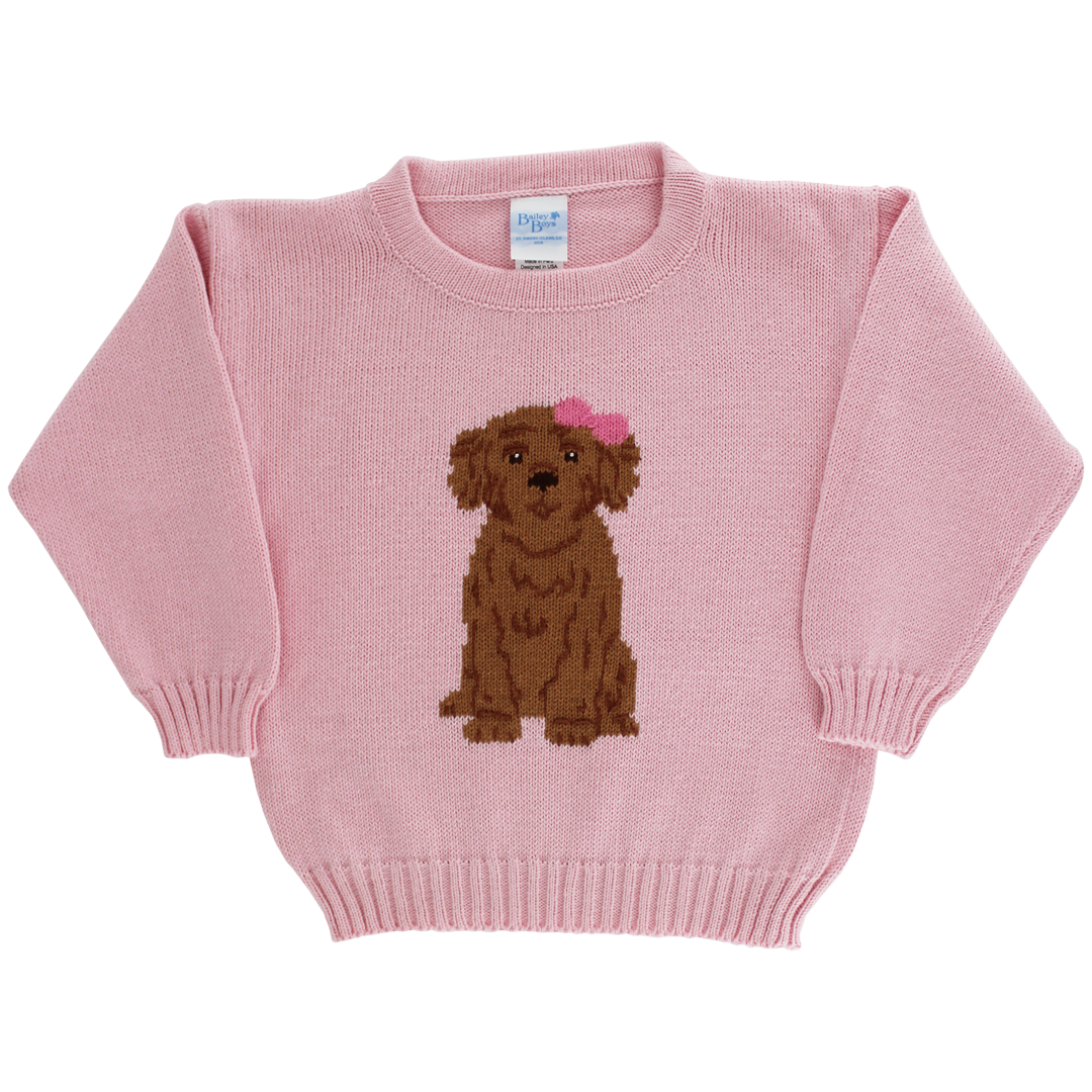 Pink Doodle Crew Sweater