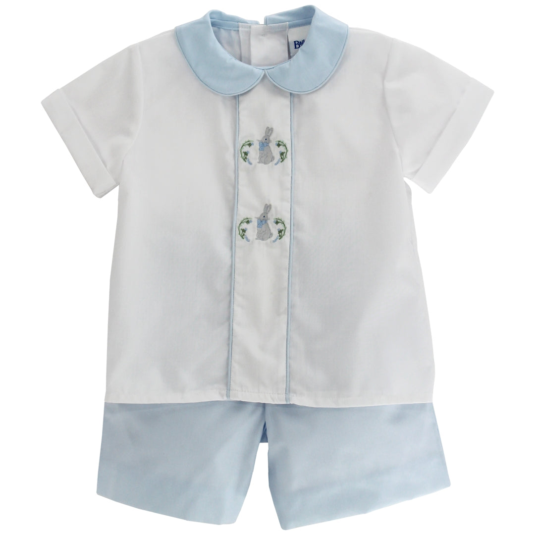 Oliver Rabbit Blue Dressy Short Set