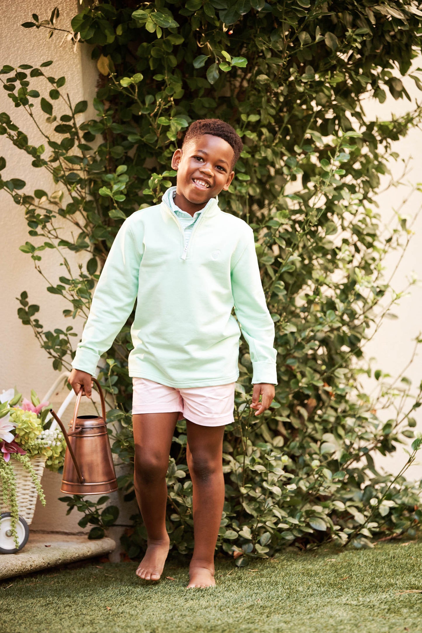 Hayword Half Zip-Grace Bay Geen/Buckhead Blue