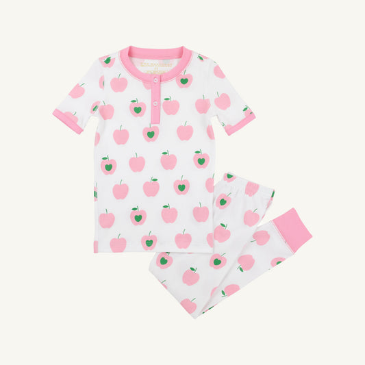 Sara Jane’s Short Sleeve Sleep Set-Pink Applecrest Orchard