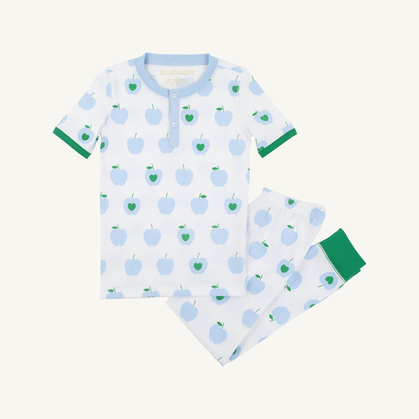 Sutton's Short Sleeve Sleep Set-Blue Applecrest Orchard