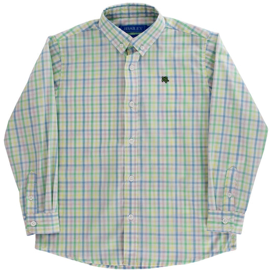 Easter Morning Plaid Button Down Dress Shirt