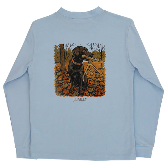 Long Sleeve Logo Tee-Hunting Dog on Bayberry