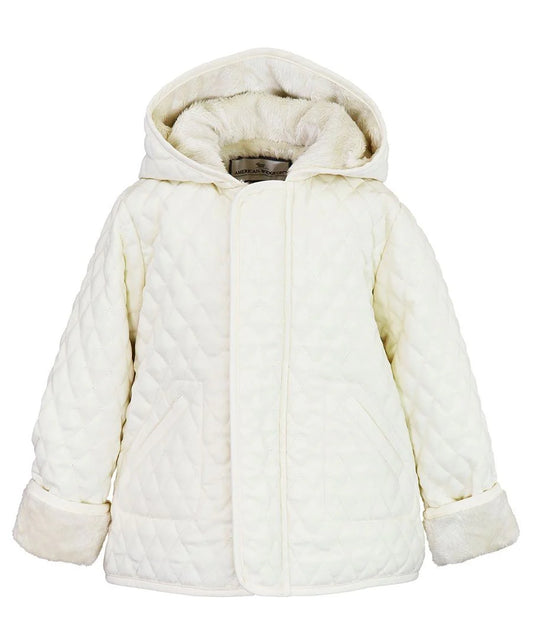 Widgeon Hooded/Quilted Barn Jacket-Cream