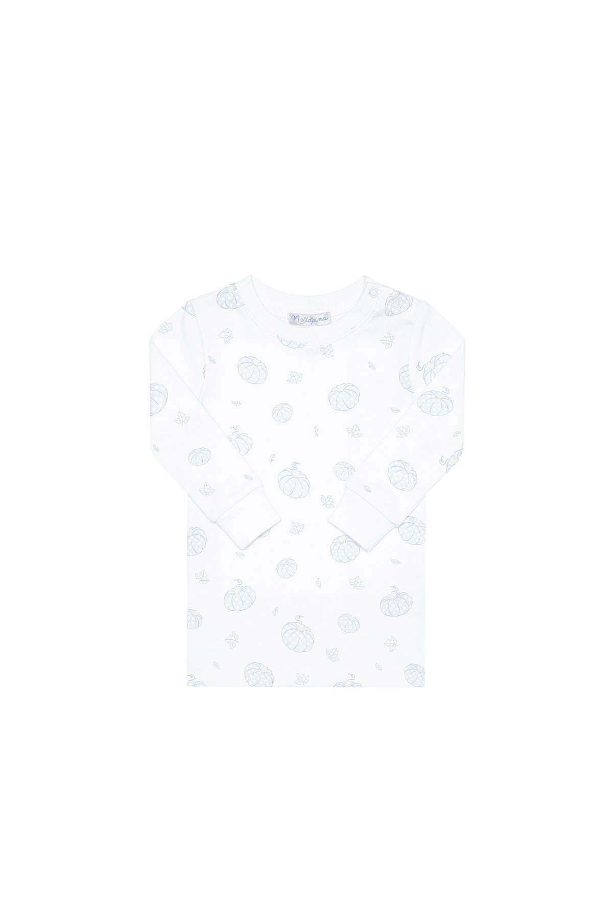 Blue Pumpkin Print Two Piece Pajama