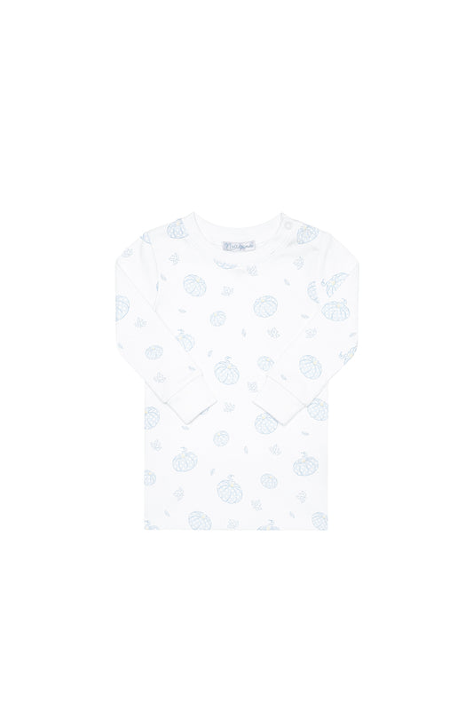 Blue Pumpkin Print Two Piece Pajama