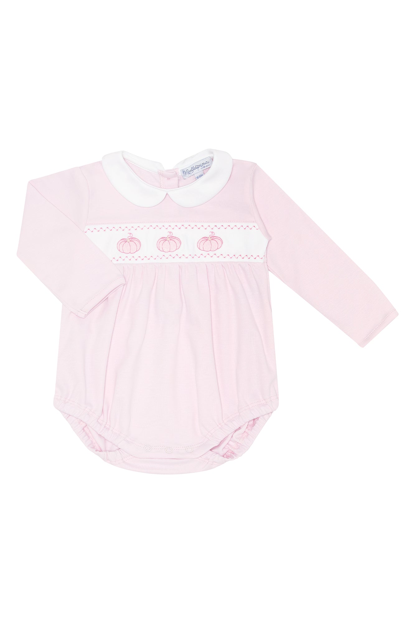 Pink Pumpkin Patch Embroidered Bubble