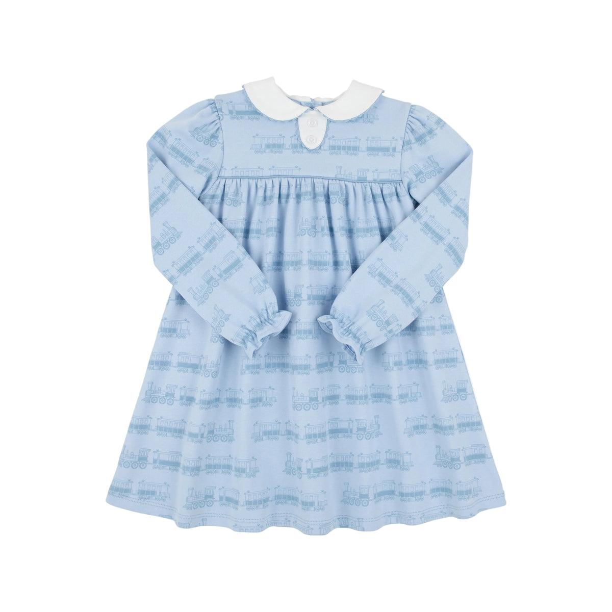 Long Sleeve Mary Dal Knit Dress-Blue Choo Choos
