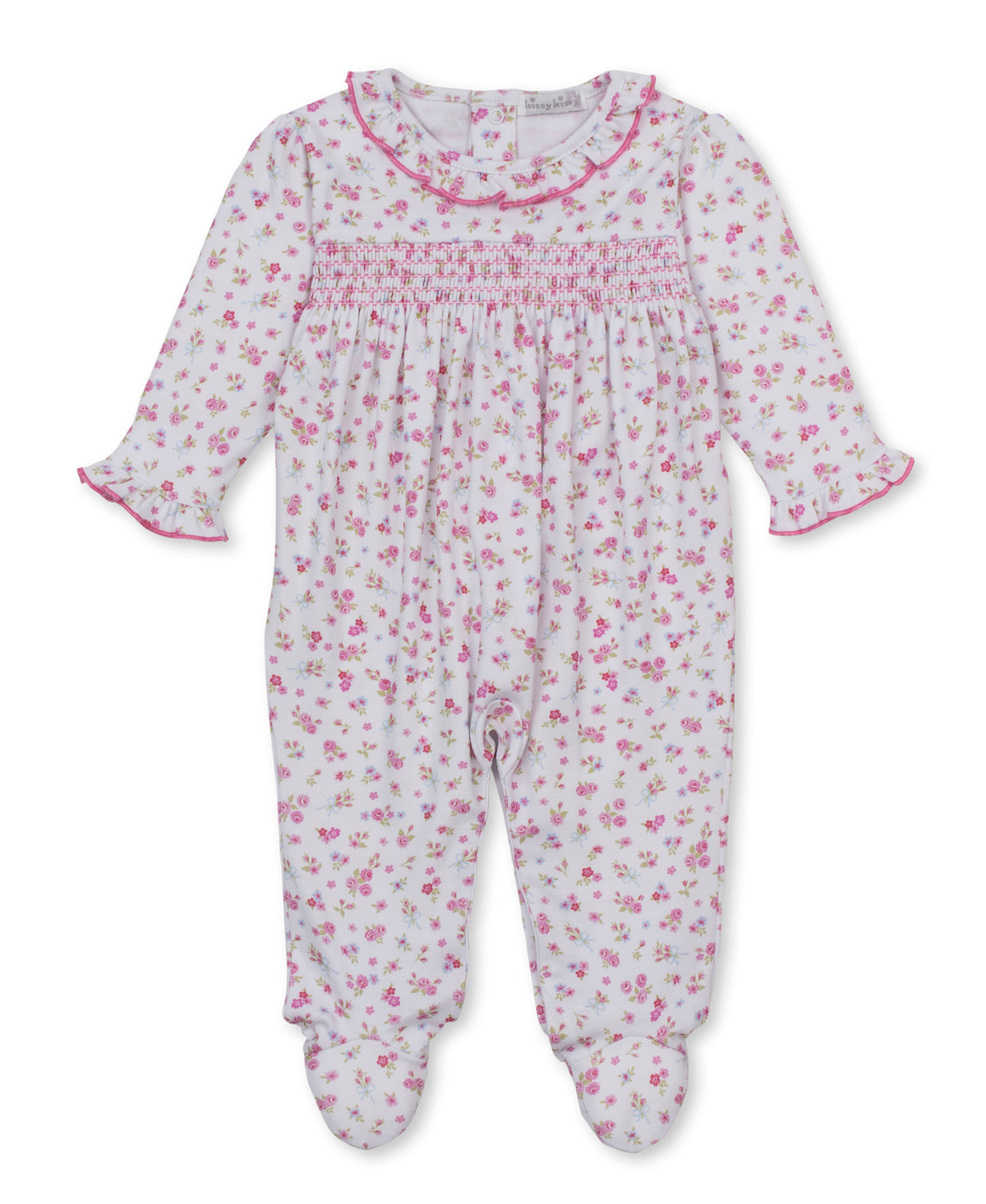 Floral Renaissance Smocked Footie