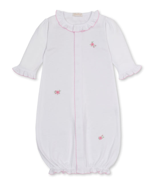 Cottage Roses Embroidered Converter Gown-White